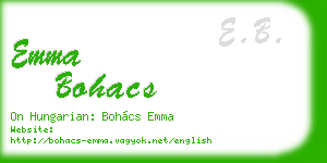 emma bohacs business card